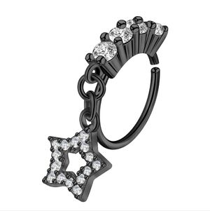 star nose ring hoop